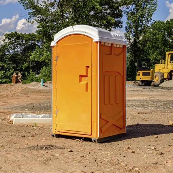 how often are the porta potties cleaned and serviced during a rental period in Woodway